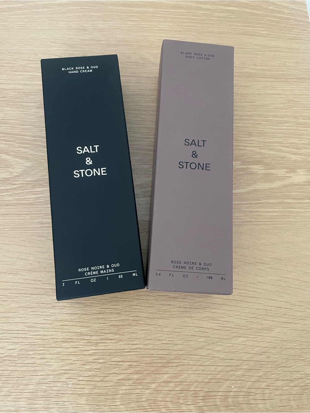 Salt & Stone Black Rose & Oud Body lotions and Hand cream